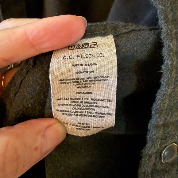 Filson Charcoal Gray Cotton Shirt - Picture 2 of 2